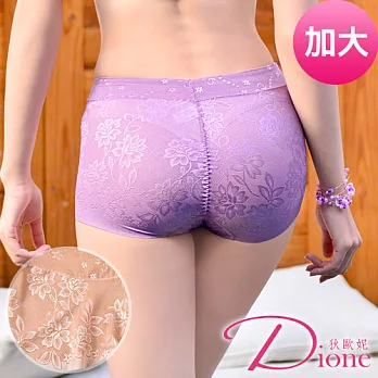 Dione 狄歐妮 加大無痕內褲-純蠶絲褲底(單品)-P155312加大Q-膚色