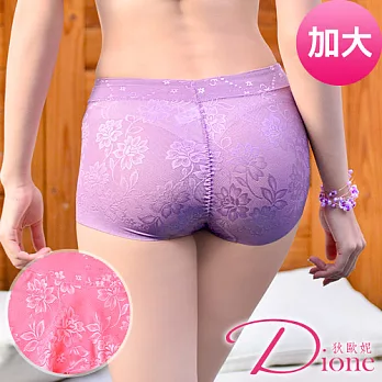 Dione 狄歐妮 加大無痕內褲-純蠶絲褲底(單品)-P155312加大Q-粉色