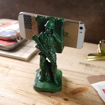 【magnet】背著走路手機座-綠色小兵