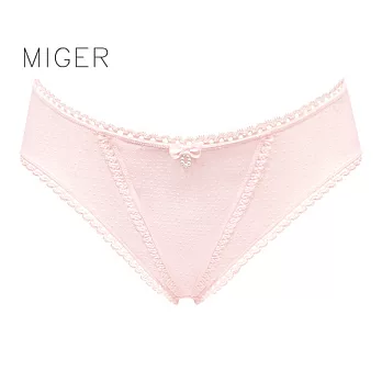 [MIGER]法式蕾絲中低腰三角內褲-1896-台灣製-FREE粉色