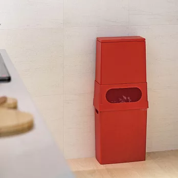 《ideaco》TUBELOR kitchen flap compo 組合式分類廚餘垃圾桶(上層+下層) 熱情紅