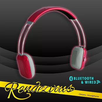 【Oblanc】Rendezvou RDV-RR玫瑰紅 相約無限的旅行 藍芽超輕薄型無線貼耳式耳機