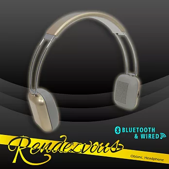 【Oblanc】Rendezvou RDV-CG香檳金 相約無限的旅行 藍芽超輕薄型無線貼耳式耳機