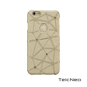 TeicNeo iPhone 6 Plus 5.5吋 金屬保護殼~浮雕精品系列 枷鎖(香檳金)香檳金