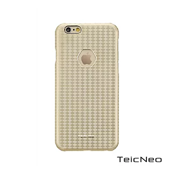 TeicNeo iPhone 6 4.7吋 金屬保護殼~簡約文藝系列 格紋針織(香檳金)香檳金