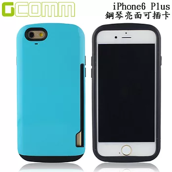 GCOMM iPhone 6 Plus 鋼琴亮面可內插卡保護殼清新亮藍