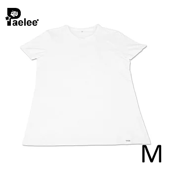 【Paelee 帕里】萊卡彈性素面 短袖T恤 M純淨白