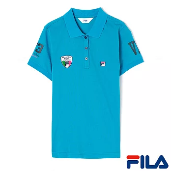FILA女性義式經典POLO衫-5POO-1422-BU-L運動藍