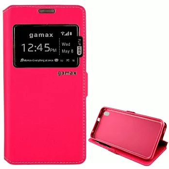 視窗款側掀皮套 HTC Desire 816桃紅