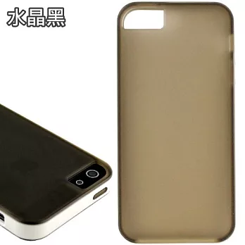 HOCAR Apple iPhone 5 /5S 雙色果漾 冰沙保護殼水晶黑