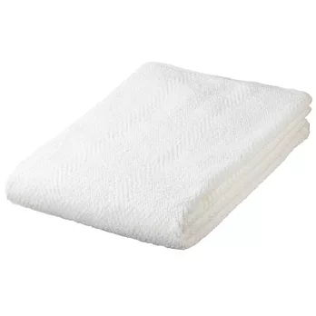 [MUJI 無印良品]有機棉綾織浴巾/柔白
