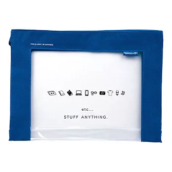 MIDORICL系列 透明收納袋A4-藍