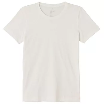 [MUJI]女有機棉圓領短袖T恤L白色