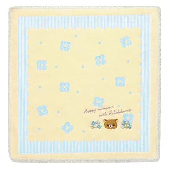 San-X 拉拉熊甜美刺繡系列小毛巾。懶熊