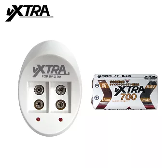 VXTRA 9V鋰充電組(充電器+鋰電池1顆)