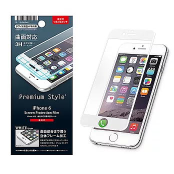 PGA Premium Style iPhone 6 4.7吋 曲面對應 3H抗刮 White 亮面保護貼亮面透明