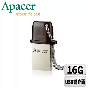 Apacer宇瞻 AH175 16GB OTG雙介面 鋅合金英國紳士隨身碟