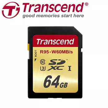 創見 SDXC 64GB UHS-I U3 R95 W60MB/s 記憶卡