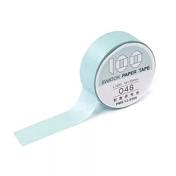 知音文創|100選色紙膠帶│灰藍綠系No.48