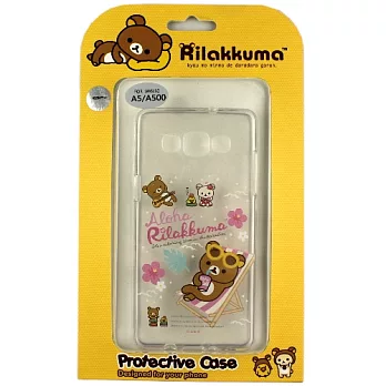 Rilakkuma 拉拉熊/懶懶熊 Samsung Galaxy A5 彩繪透明保護軟套-Fun Fun熊