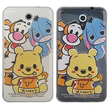 Aztec 迪士尼 HTC Desire 620 手機保護殼 透明矽膠套維尼熊夥伴