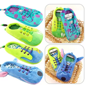 【Disney】 4.7吋通用可愛角色布鞋造型直入式票夾手機袋唐老鴨