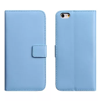 【BIEN】iPhone 6 平紋真皮可立皮套 (藍)
