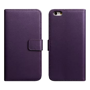 【BIEN】iPhone 6 平紋真皮可立皮套 (紫)