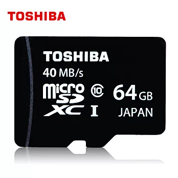 TOSHIBA 64GB microSDXC UHS-I C10 40M/s 記憶卡