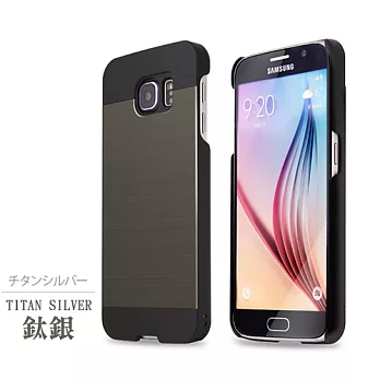 【motomo】Samsung Galaxy S6 Metal金屬保護殼-鈦銀