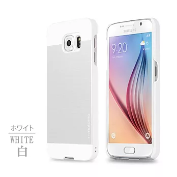 【motomo】Samsung Galaxy S6 Metal金屬保護殼-白色
