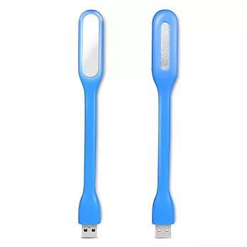 LED多彩牙刷 可彎曲攜帶式USB照明燈藍色
