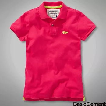【BasicElement】女款經典POLO衫S桃紅