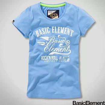【BasicElement】女款極速搖滾T恤M淺藍