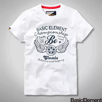 【BasicElement】男款永不放棄T恤S白色