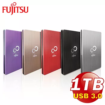 【Fujitsu 富士通】1TB 2.5吋 USB3.0 髮絲外接硬碟香檳金