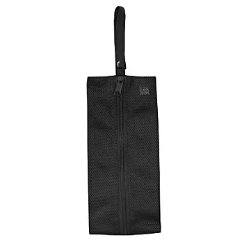 [MUJI 無印良品]聚酯纖維網狀筆袋.附掛帶/黑