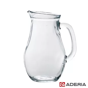 【ADERIA】日本進口把手玻璃水瓶1L