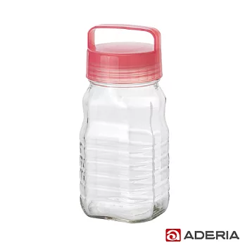 【ADERIA】日本進口長型醃漬玻璃罐1.2L(粉)
