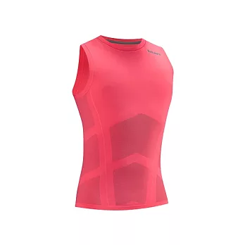 titan太肯 功能慢跑衣-無袖 (男女適用、十歲以上年齡層皆適用)L粉紅橘色