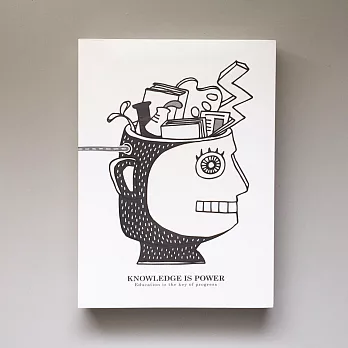 「MonkeyCookie」A6空白筆記本- Knowledge Is Power。知識就是力量