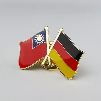 【國旗商品創意館】台灣、德國雙國旗徽章4入組