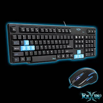 FOXXRAY 迅疾戰狐電競鍵盤滑鼠組合包 FXR-CKM-01迅疾黑