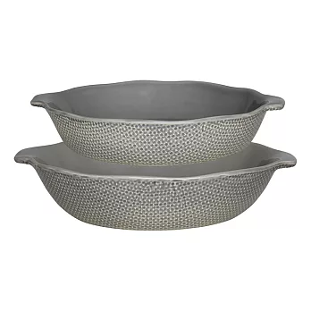 Lina warm grey 橢圓烤盤組 2入