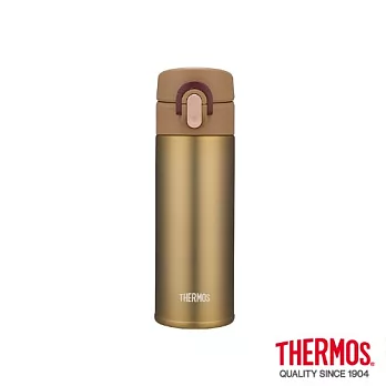 【THERMOS 膳魔師】超輕量 不鏽鋼真空保溫瓶 0.3L(JNI-300-MGD)MGD (金色)