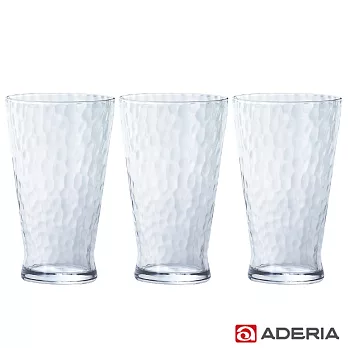 【ADERIA】日本進口泡泡玻璃杯385ml(3入組)