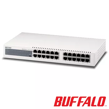 BUFFALO 24 Port 交換器LSW4-GT-24NSRTW