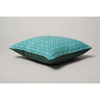 雙面抱枕套-玻璃與磁磚-藍綠色調
