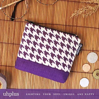 uhplus 幸福小物包- 幸福千鳥(紫)