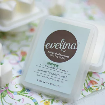 美國evelina(伊倩)香氛系列 | 純天然心形黃豆香氛蠟磚(禪與檀香)